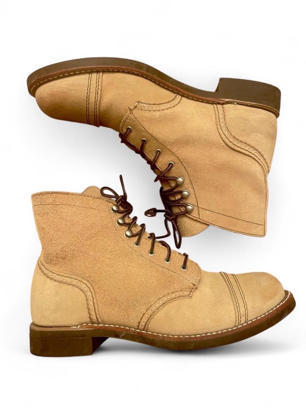 Red Wing 3368 Iron Ranger Sand Mohave Roughout Suede Boots 10B